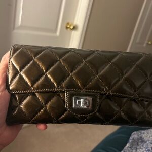CHANEL Black Quilted Wallet